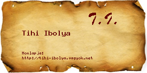 Tihi Ibolya névjegykártya
