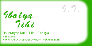 ibolya tihi business card